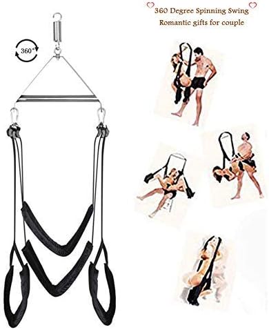 Heavy Duty Indoor Swing with Steel Triangle Frame and Spring for Couples