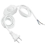 Dimmer Switch - SODIAL(R) White Lamp Power Cord w Dimmer Switch AC 250V/110V US Plug