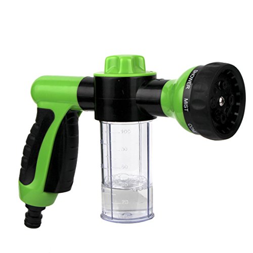 Foam Gun for Car Wash 8 Pattern Adjustable Sprayer Foam Water Gun High Pressure Garden Hose Foam Nozzle Sprayer Washer Gun With A Soap Dispenser Snow Foam Cannon lance Pets Shower Plants Watering gun