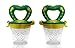 Best 2 Pack Baby Teether Soother Unique Baby & Toddler Food Pacifier Feeder For Eating Fresh Fruit -n- Veggies and Meat Safe & Choke Free. Storage Container & Silicone Nipple.