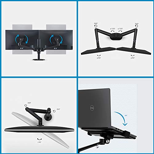 Height Adjustable 3 in 1 Laptop Monitor Stand Compatible with 13 to 17.