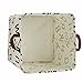 Storage Basket, Large Square Basket Storage - Waterproof and Folding Canvas Fabric Kids Laundry Basket (English Word)