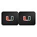 FANMATS 12287 NCAA Miami Hurricanes Back Row Utility Car Mats - 2 Piece Set, 14in. x 17in., All Weather Protection, Universal Fit, Deep Resevoir Design, Molded Team Logo