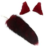 Forssils Real Fox Tail Fluffy Furry Fox Fur Tail