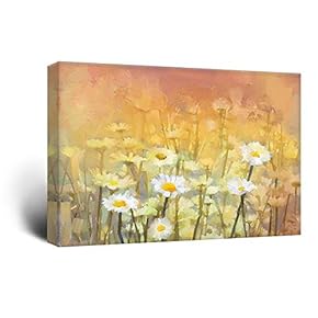 Canvas Wall Art - Watercolor Style Small White Flowers - Giclee Print Gallery Wrap Modern Home Art Ready to Hang - 12x18 inches