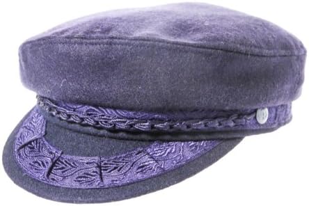 AegeanAuthentic Greek Fisherman's Cap - Wool - Navy - 7 (56 cm)