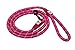 Comfortable & Shock Absorbing Pink 6ft Dog Rope Leash Feature Soft Hand Loop Great for Walking Running Hiking Climbing & Training Leash with Safety Reflective Stitching For Medium & Large Sized Dogs