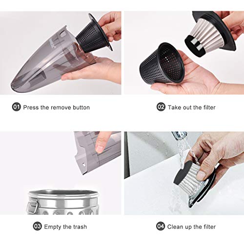 Handheld Vacuum Car Cleaner, Cordless Rechargeable Vacuum Cleaner