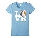 Womens Guinea Pig Shirt, Love Guinea Pig T-Shirt Small Baby Blue