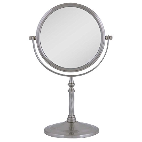 Zadro Two-Sided Vanity Swivel Mirror, Satin Nickel (Certified Refurbished)