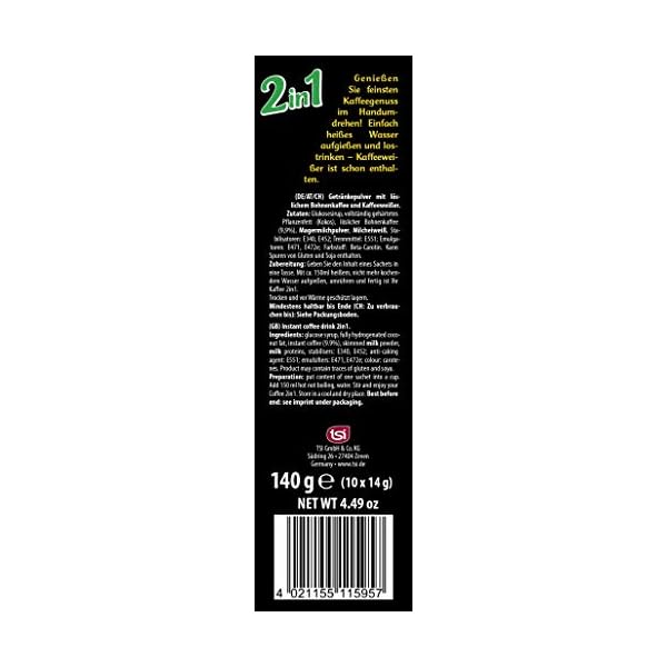 Massimo 2 in 1 Instant Kaffee, Löslicher Kaffee mit Kaffeeweißer, Kaffee Sticks mit löslichem Bohnenkaffee in Sachets… – Bild 3