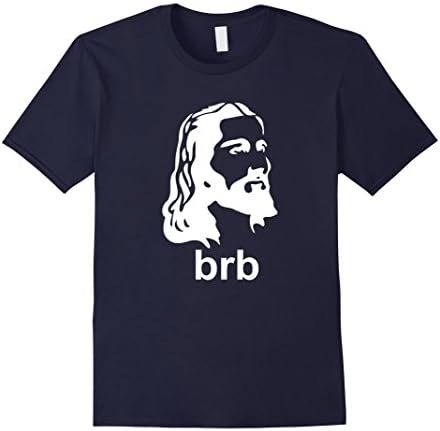 Mens Jesus BRB Christian Shirt 2XL Navy