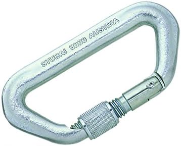 Super 5000 Stubai Sports Forged Galvanized Steel Karabiner - White, 245 g