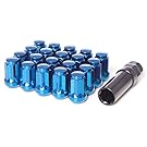 Circuit Performance Star Spline Drive Lug Nuts Blue 12x1.25 (20 Piece Set)