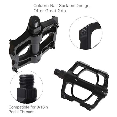 YifKoKo Pedali bici,realizzati in metallo con cuscinetti a sfera sigillati antiscivolo industriali, pedali bici pedane intercambiabili antipolvere e impermeabili per bici elettriche, mountain bike