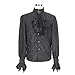 Devil Fashion Steampunk Men Shirts Gothic Shining Printing Tuxedo Shirts (XL, Black)