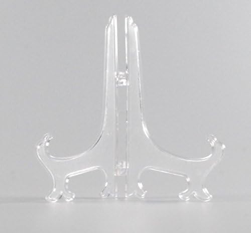 9 Inch Plastic Display Easels Stand Holder, Decorative Plates Picture For Display, or at Store Displays, 10 Counts (White)
