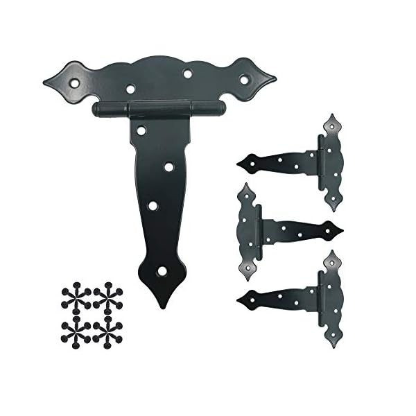 HLMOptimo 6 inch Strap Hinges Shed Door Hinges Heavy Duty TStrap