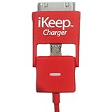 iKeep CC1RED 6-Feet Candi Cord Universal Charging Cord - Retail Packaging - Red