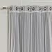 Best Home Fashion uMIXm Tulle Sheer Lace and Blackout 4 Piece Curtain Set – Antique Bronze Grommet Top – Dark Grey – 52