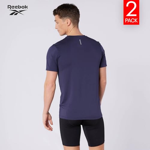 Reebok Clancy Performance - Camisetas para Hombre, Paquete de 2 Unidades, Ajustables, absorben la Humedad y Son Ligeras.