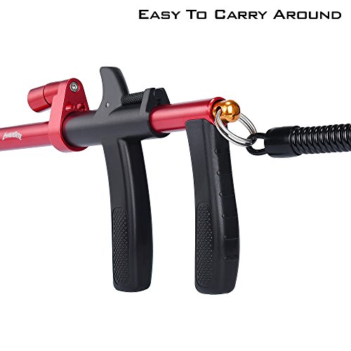 MadBite Hook Out Fish Hook Remover - Various Styles of Corrosion Resistant Hook Removal Tools for the Safe Removal Of Hooks and Fishing Lures (Red - 13.6")