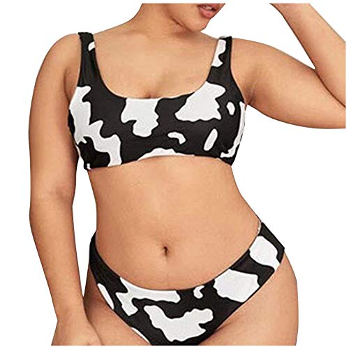 Milk Queen Women's Crop Strap Top High Waisted Cheeky Bikini Set