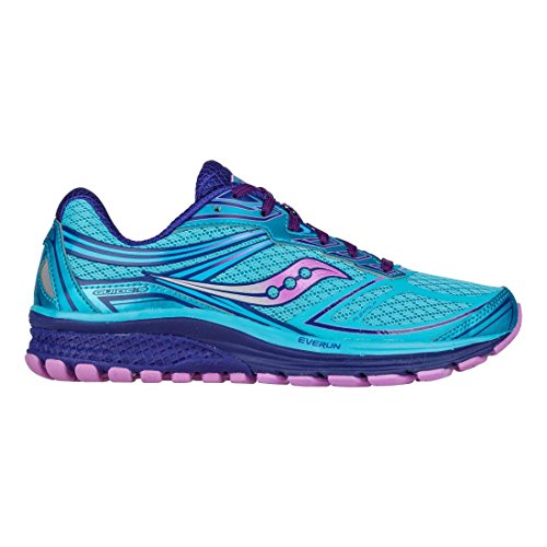 Saucony Women's Guide 9 Running Shoe, Blue/Purple/Pink, 6 M US