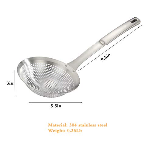 Skimmer Ladle, Skimmer Spoon,304 Stainless Steel Skimmer 14.5 ln for