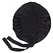 Silk Sleep Caps for Women Girls, EASILK 100% Natural Night Cap Adjustable Bonnet Head Cover for Hair Beauty,Black,L