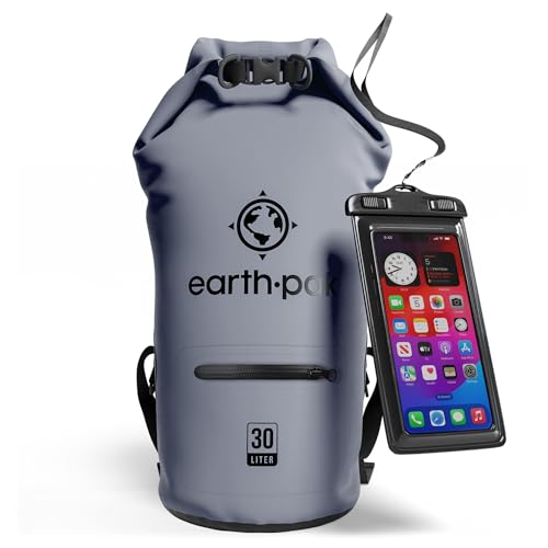 Earth Pak Torrent Serie Dry Bag wassersdichte Tasche mit verstellbarem Schultergurt und wasserfester Handyhülle Ideal beim Kajak Fahren Angeln Rafting
