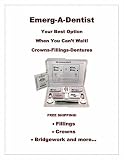 Emerg-A-Dent Deluxe Emergency Dental/Denture Emergency First Aid Kit The Worlds Most Complete Dental Repair Kit Crowns-Filings-Dentures and more by Emergadent