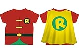 DC Comics Toddler costume Robin Caped T-Shirt, Red, 2T