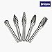 Drillpro 5pcs x 1/4'' Head Tungsten Carbide Rotary Point Burrs Die Grinder 6mm Shank Cutter