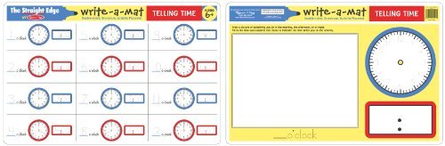 Melissa & Doug Telling Time Write-a-Mat