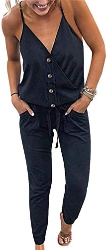 AdibosyWomens Rompers Summer Jumpsuits Sleeveless Overalls Casual Playsuit Rompers Lounge Romper One Piece Outfits for Women