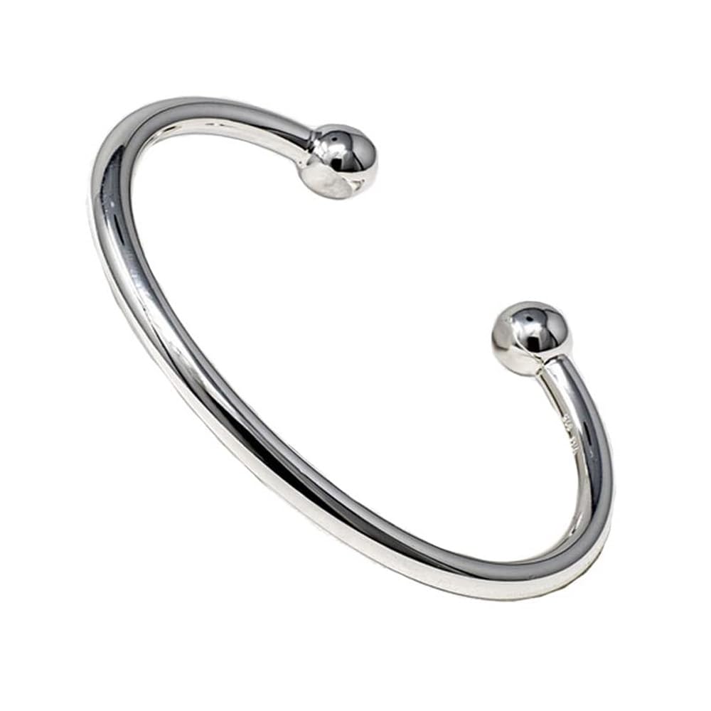 Treasure Bay Man Men's Solid 925 Sterling Silver Torque Bangle Bracelet 29.2GRS Silver Bangle For Men