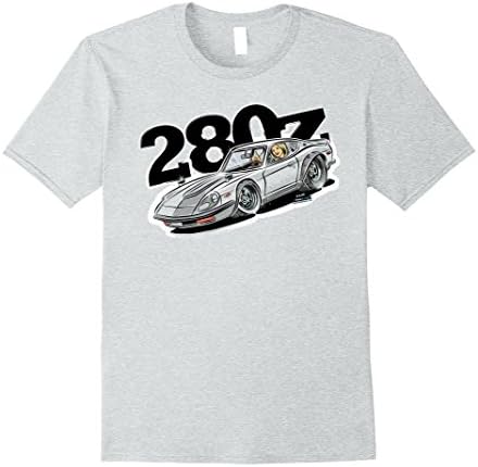 Mens 280z sports car t-shirt Large Heather Grey