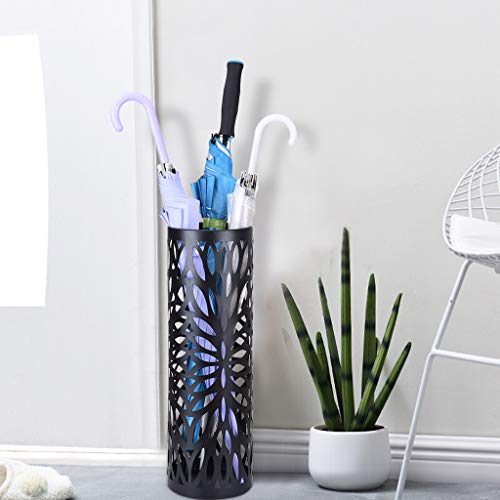 Allywit Umbrella Holder Umbrellas Stand Indoor Umbrella Rack for Office, Home, Round Metal Umbrella Stand Entryway Freestanding Umbrella Holder Rack Organizer (Black)