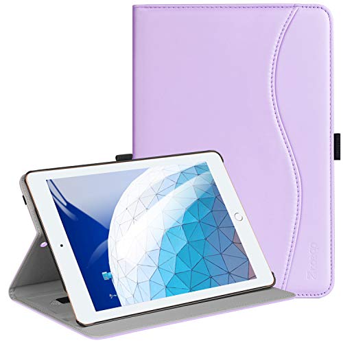 Ztotop Case for iPad Air 10.5" (3rd Gen) 2019/iPad Pro 10.5" 2017, Premium Leather Business Slim Multi-Angle Viewing Stand Folio Cover with Auto Wake/Sleep Protective Smart Case, Light Purple