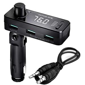 JAPAN AVE.@ 特許取得 FMトランスミッター Bluetooth 4.2 高音質 (ATSチップ搭載) シガーソケット SmartBC アプリ 無償提供 JA998 [メーカー1年保証]