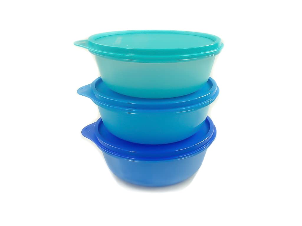 Tupperware Ciotole Multiple (3) 600 ml Blue Oscuro + Blue + Turchese Scatola