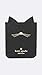 Kate Spade New York Embellished Cat Adhesive Phone Pocket, Black, One Size