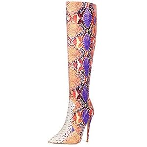 414gJ0uP01L. SS300 BHHT Botas para Mujer hasta La Rodilla, Patrón De Piel De Serpiente, Botas Altas De Cuero, Botas hasta La Rodilla para… 414gJ0uP01L. SS300