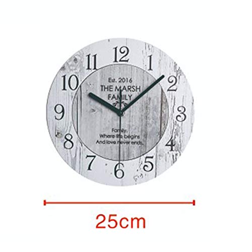Wall Clock Vintage Wall Clock Wooden Quartz Clock Shabby Chic Large