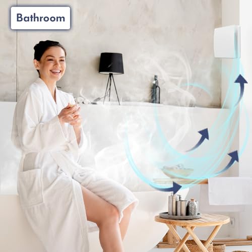 Strixorn VMC Bathroom Extractor 100 mm, 130 m³/h Bathroom Extractor with Remote Control, 2 Directions, 3 Speed, Powerful Ventilation, for Bathroom, Kitchen, Toilet, Garage