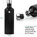 Vremi 16 Ounce Stainless Steel Water Bottle - Double Walled Vacuum Insulated Metal Water Bottle Travel or Gym BPA Free with Leak Proof Lid - Keeps Drinks Hot or Cold Fits Standard Cup Holders - Black