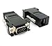 Poyiccot VGA Extender to CAT5 CAT6 RJ45 Cable Adapter, VGA 15 Pin Male to Rj45 Female Jack Coupler Adapter (pack of 2) Brand change to:Poyiccot