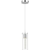 Tawson Alice 1-Light Pendant Ceiling Light Fixture, Integrated Led and Premium Bubble Glass, for Kitchen Island, Hallway, Ent