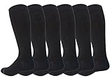 6 Pairs men's Dr. Motion 8-15 mmHg Graduated Supports Compression Knee High Socks - Sock size:(10-13) (Grey)